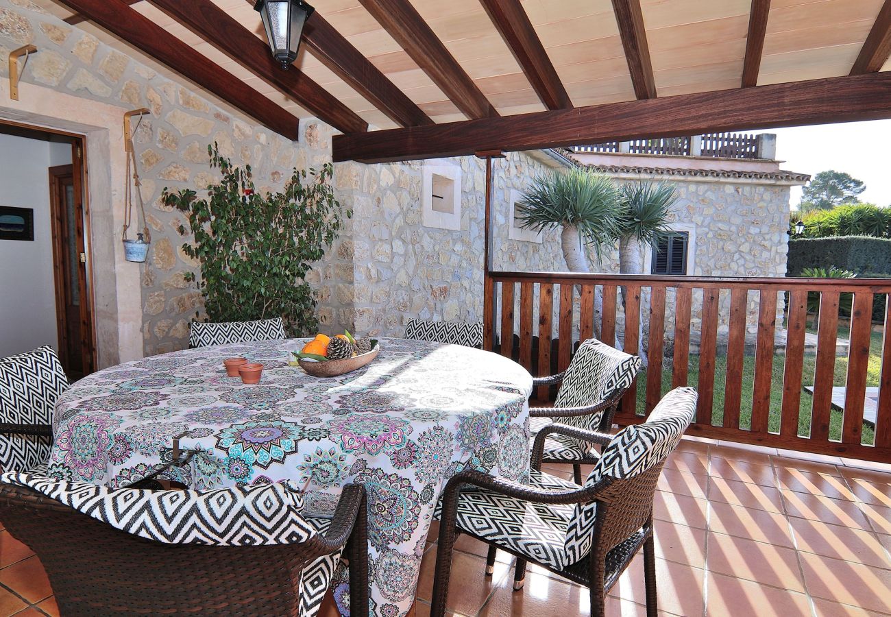 terraza, finca, Mallorca, casa vacacional, jardín, vistas