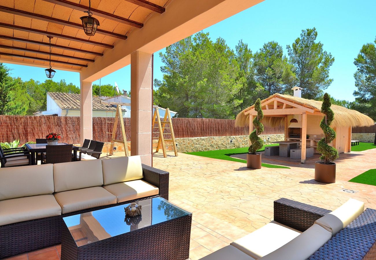 terrace, outdoor sofa, barbecue, children's playground, mallorca